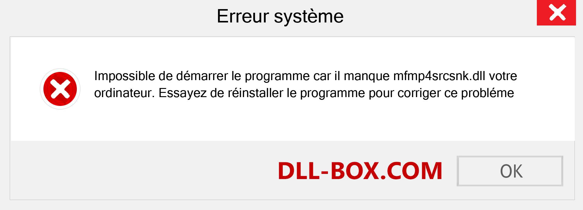 Le fichier mfmp4srcsnk.dll est manquant ?. Télécharger pour Windows 7, 8, 10 - Correction de l'erreur manquante mfmp4srcsnk dll sur Windows, photos, images